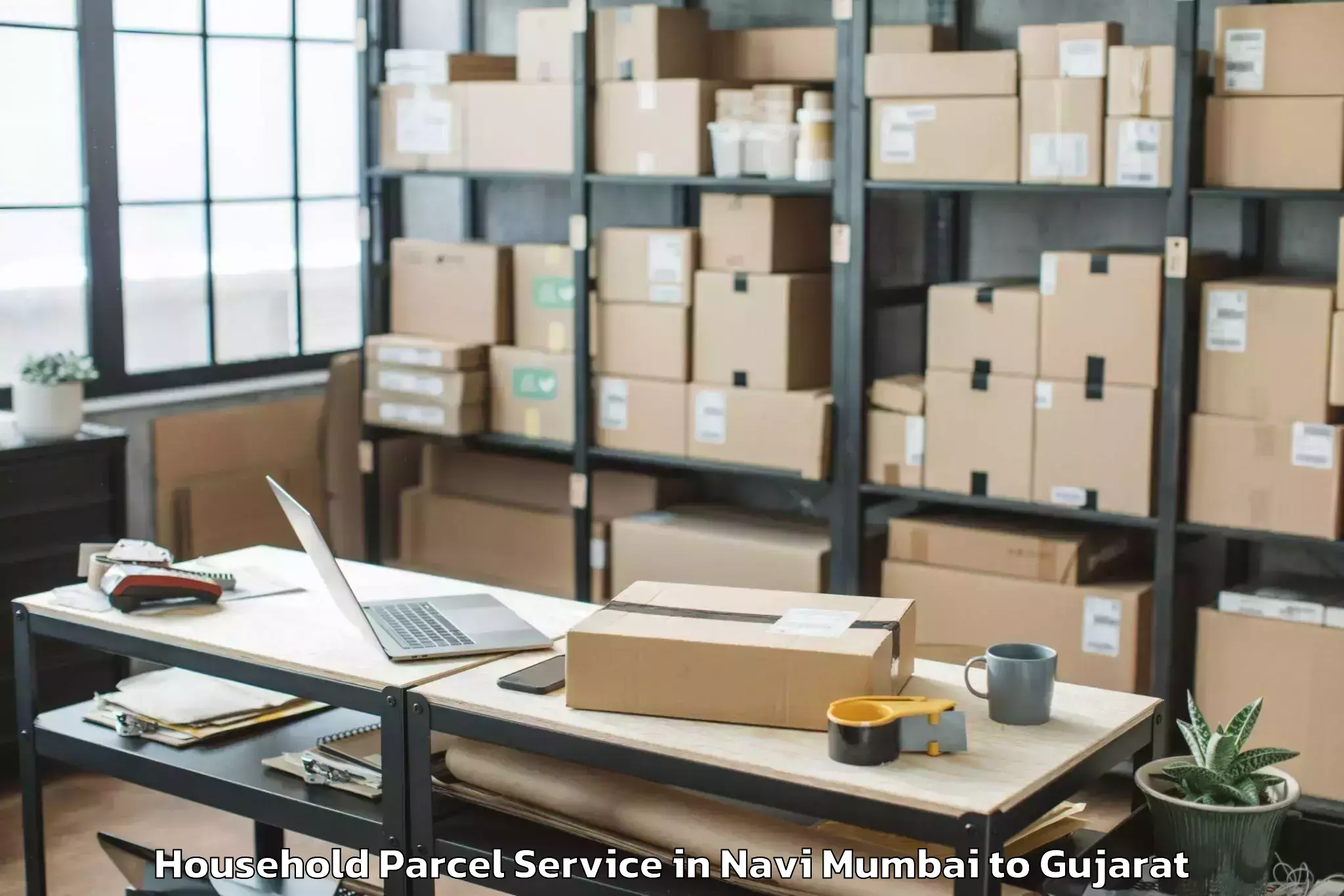 Discover Navi Mumbai to Keshod Airport Ixk Household Parcel